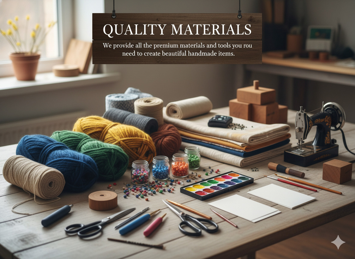 Various craft materials and supplies