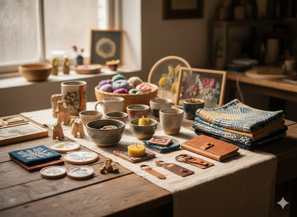 Various handmade crafts