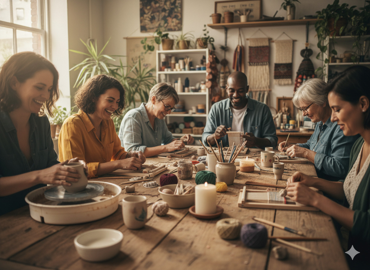 People enjoying a workshop session